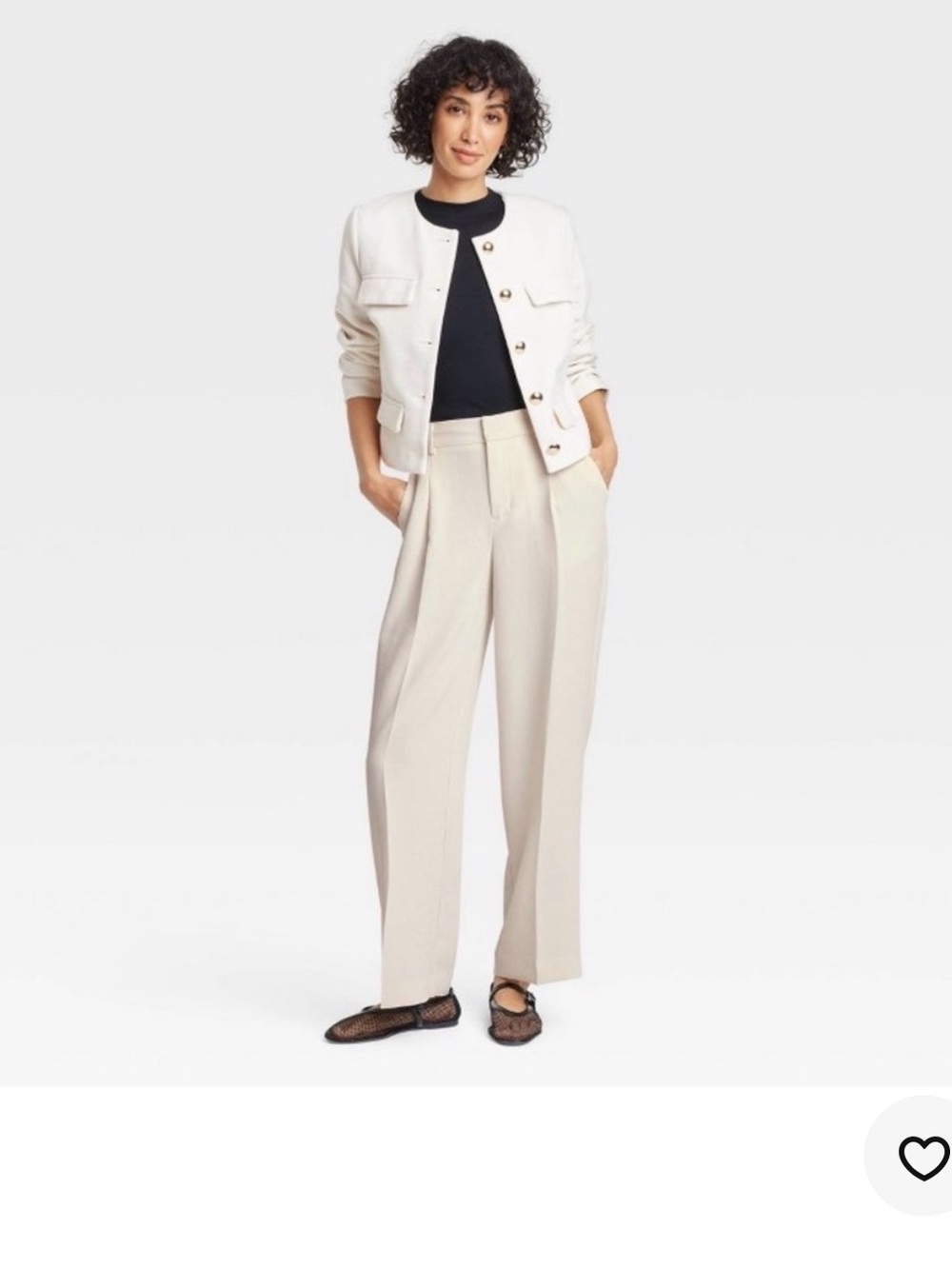 A New Day Women’s Signature Crepe Essential Trouser-High Rise Straight Leg